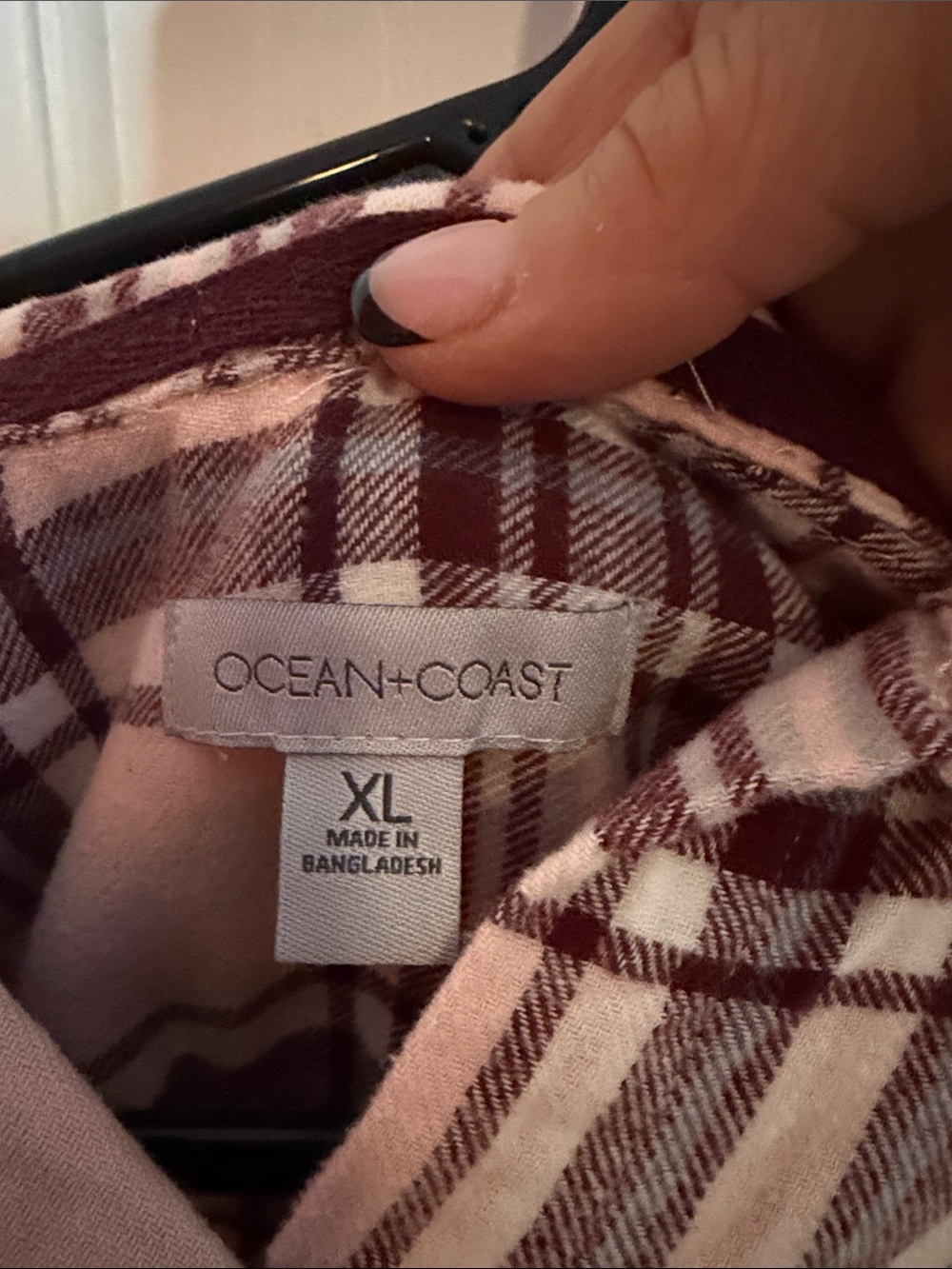 Women's Pink Plaid Button-Down Shirt - Picture 2 of 3